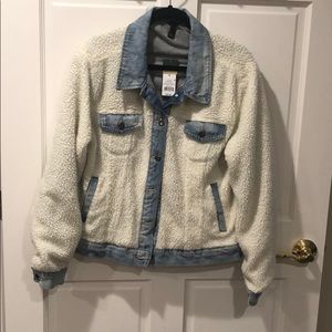 NEW denim sherpa jacket
